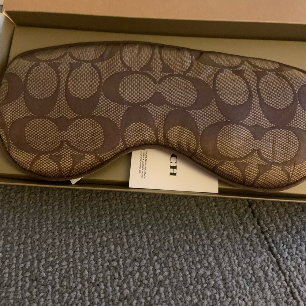 Coach Signature Eye Mask NWT